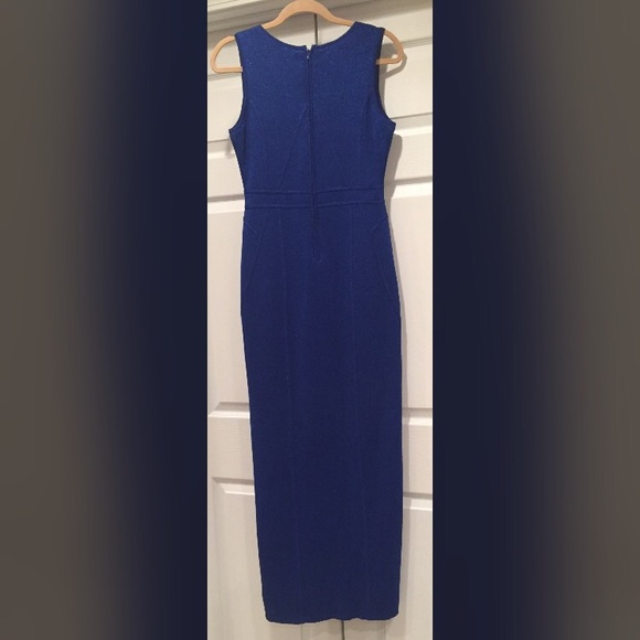 Calvin Klein Long Sparkly Blue Prom Dress - Picture 3 of 6